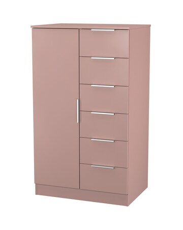Humber Ready Assembled 1 Door 5 Drawer Kids Wardrobe - Kids