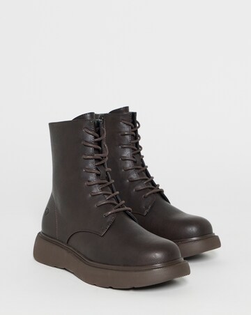 Heavenly Feet Fern Lace Up Chunky Boot - Wide Fit (E)