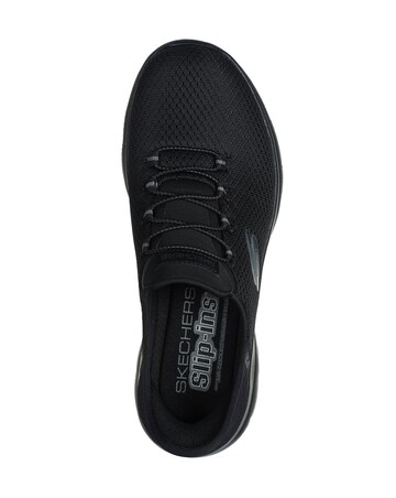 Skechers Black Slip In Summits Trainers - Wide Fit (E)