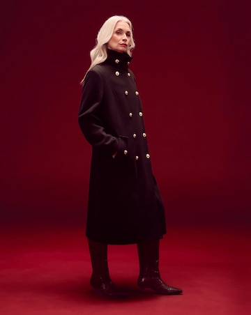 Black Longline Military Coat