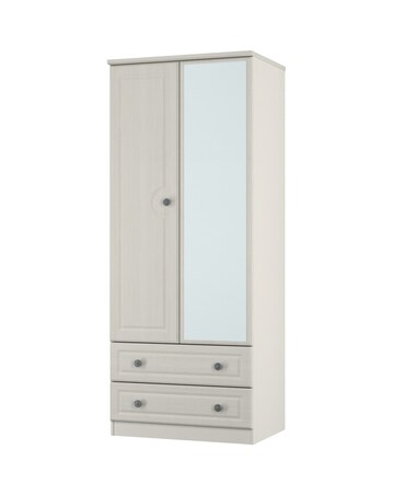 Peregrine Ready Assembled 2 Door 2 Drawer Mirrored Wardrobe - Kids