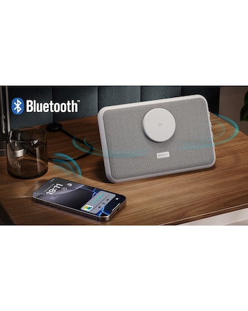 Sharp 4in1 Qi2 Wireless Docking Station with Bluetooth Speaker Cloud Grey