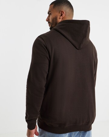 Jack & Jones Norrebro Embroidered Sweat Hoodie - Brown
