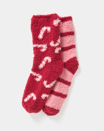 Pretty Secrets (2 Pair Pack) Candy Cane Cosy Socks