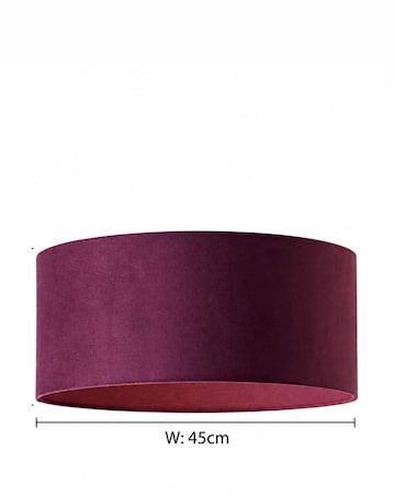 ValueLights Ashley Plum Velvet Squat Drum Shade
