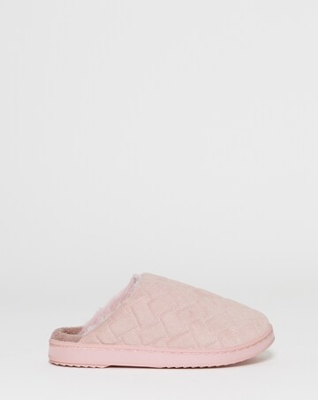 Marley Quilted Mule Slippers - Wide Fit (E)