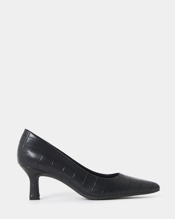 Heavenly Soles Kirsten Pointed Toe Court Shoes - Wide Fit (E)