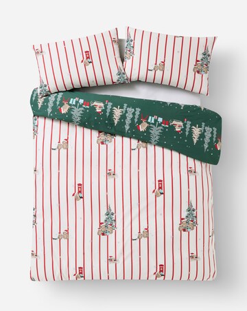 Christmas Hedgehog Cotton Blend Reversible Duvet Cover Set