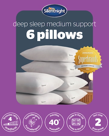 Silentnight Deep Sleep Pack of 6 Pillows