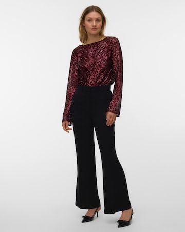 Vero Moda Clarisa V-Neck 2-Way Sequin Top