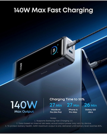 Anker Prime 300W 26,250mAh Portable Charger - Black