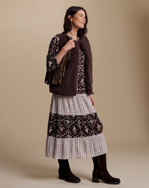 New In - Julipa Petite Tiered Midi Dress