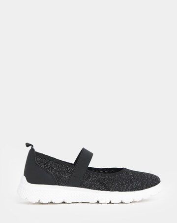 Cushion Walk Elasticated Strap Sparkle Mary Jane Trainers - Wide Fit (E)