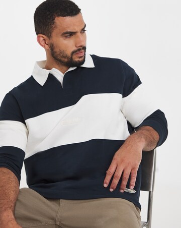 Jack & Jones Frederiksberg Blocking Sweat Polo Top - Navy