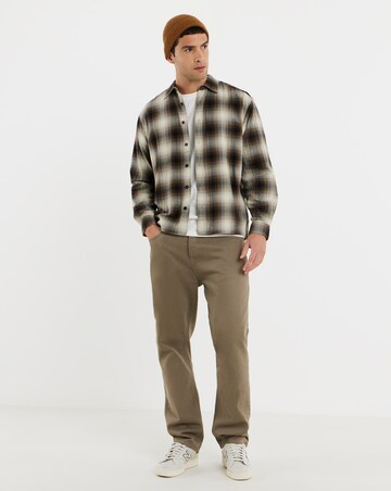 Only & Sons Kosta Long Sleeve Check Regular Fit Shirt - Natural Check