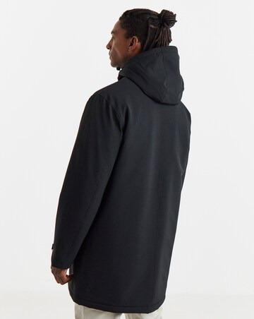 Black Smart Padded Mid Length Parka