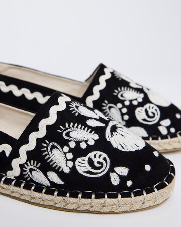 Simply Be Jenner Embroidered Espadrille Shoes - Extra Wide Fit (EEE)
