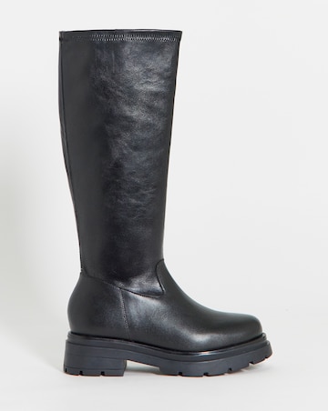 Dulcie Chunky Stretch Knee High Boots - Wide Fit (E) & Standard Calf