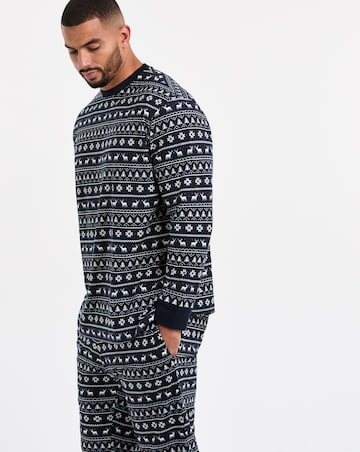 Jack & Jones Tristan Printed Lounge Set - Nav