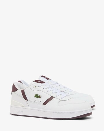 Lacoste T-Clip Trainers - White/Burgundy