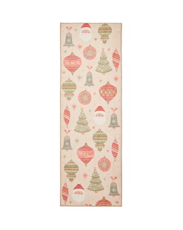 Christmas Baubles Washable Runner