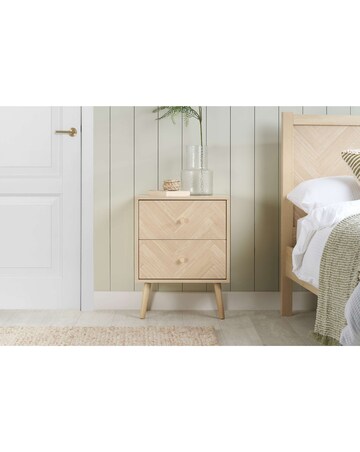Herringford 2 Drawer Bedside Table