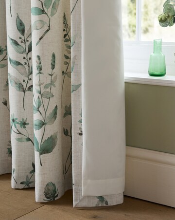 Catherine Lansfield Watercolour Leaves Curtains