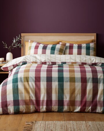 Catherine Lansfield Autumn Check Duvet Cover Set