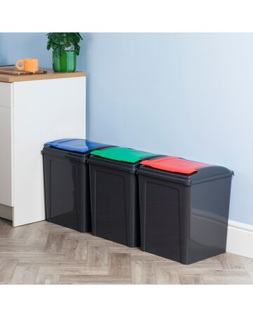 Wham Set Of 3 Recycle It 50L Slimline Bins