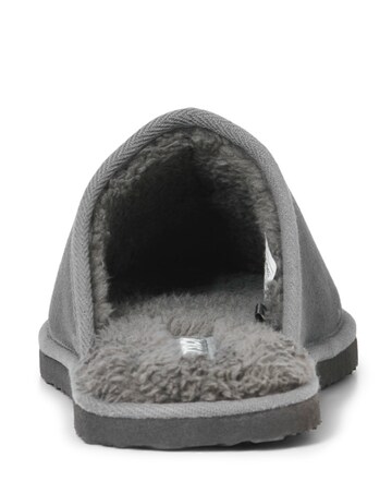 Jack & Jones Dudely Microfibre Mule Slipper - Grey