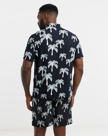 Mono Palm Print Co-ord Shirt