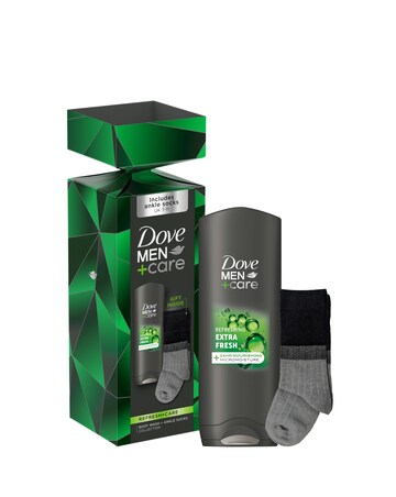 Dove Men + Care Extra Fresh Body Wash & Socks Gift Set