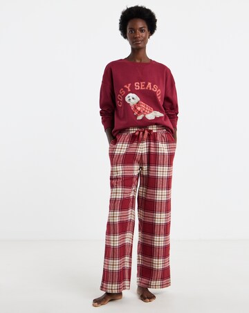 Pretty Secrets Dog Graphic Check Pyjama Set