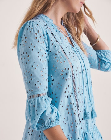 Anise Ladder Detail Mini Beach Dress