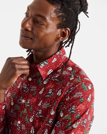 Long Sleeve Christmas Printed Shirt