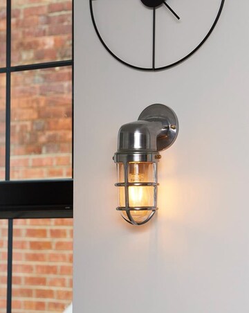 ValueLights Quay Silver Nautical Fisherman Metal Outdoor Light - Bulb Included