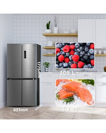 Midea Multi-Door Fridge Freezer - Inox + Installation