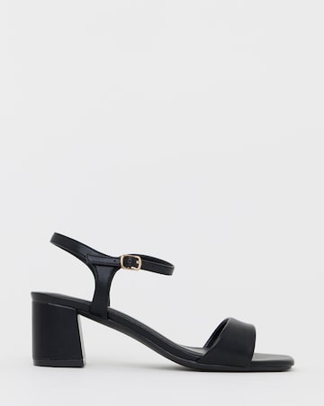Kylie Barely There Block Heeled Sandals - Wide Fit (E)
