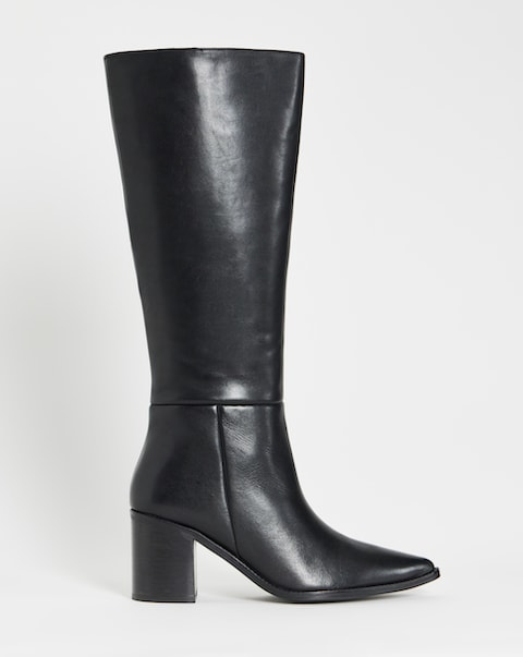 Anthology Yara High Leg Leather Western Boots - Standard Fit (D) & Standard Calf