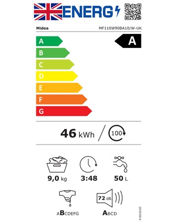 Midea 9kg Washing Machine - White + Installation