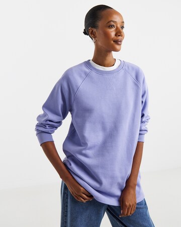 Lilac Classic Longline Sweatshirt