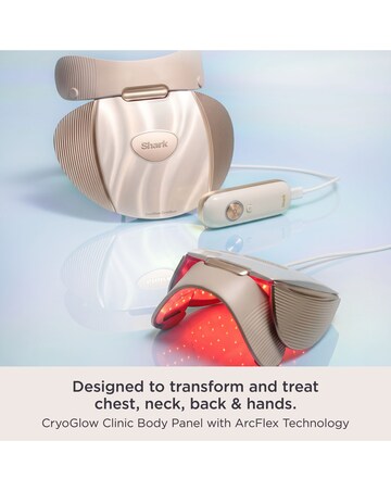 CryoGlow Clinic 360 Contrast LED Face & Neck Mask FW575UKGD1 Champagne