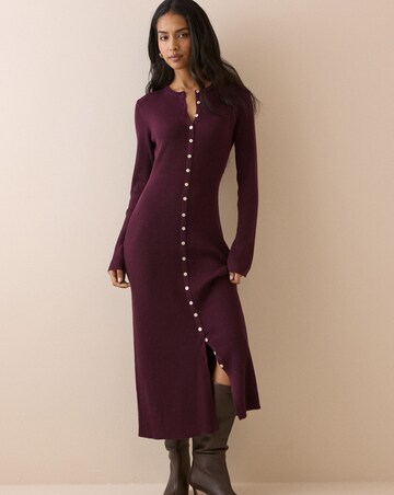 NOBODY'S CHILD BUTTON THROUGH MIDI DRESS