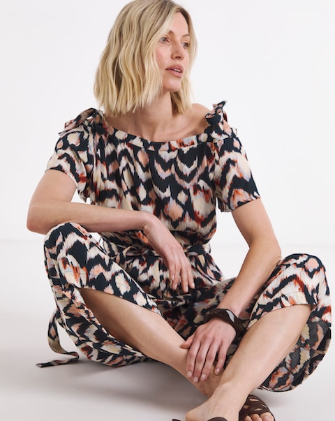 Textured Crinkle Tie Strap Jumpsuit