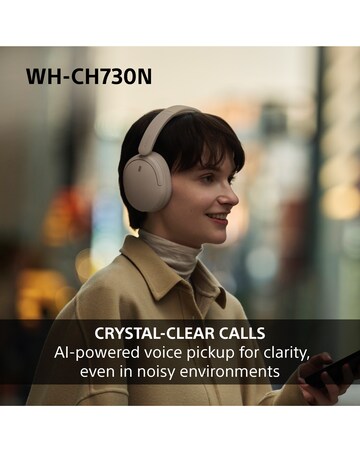 Sony WH-CH730N Wireless Noise Cancelling Over-Ear Headphones - Black