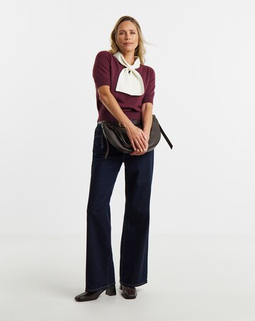 Tie Neck Short Sleeve Jumper
