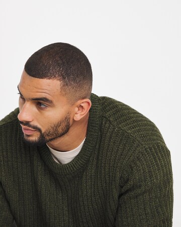 Jack & Jones Jaxon Crew Knit Jumper - Forest