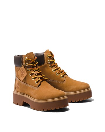 Timberland Wheat Stone Street Lace Up Boots - Standard Fit (D)