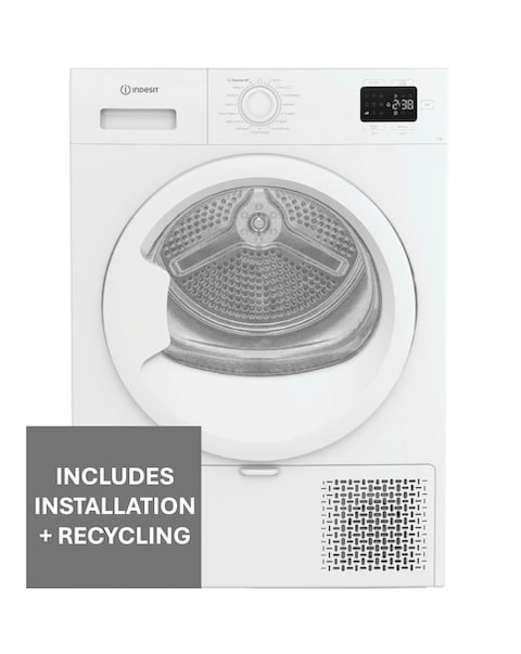 Indesit C YSD 72D WW UK 7kg Heat Pump Tumble Dryer White + Install