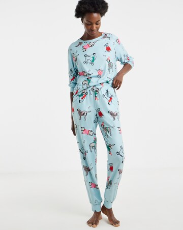 Pretty Secrets Supersoft Knit Dog Print Twosie